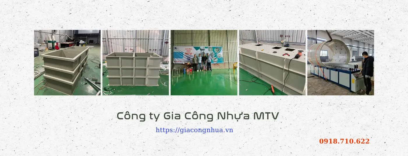 About 1 Banner Gia công nhựa MTV - Công ty gia công bồn nhựa PP, bể nhựa PP
