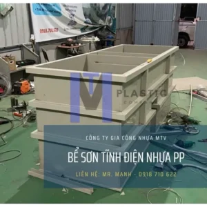 Bồn nhựa PP, Bể nhựa PP chất lượng cao, giá rẻ 7 Bồn nhựa PP và bể nhựa PP của Công ty Gia Công nhựa MTV ứng dụng làm bể sơn tĩnh điện