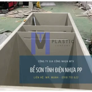 Bồn nhựa PP, Bể nhựa PP chất lượng cao, giá rẻ 8 Bồn nhựa PP và bể nhựa PP của Công ty Gia Công nhựa MTV ứng dụng làm bể sơn tĩnh điện