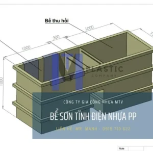 Bể nhúng sơn tĩnh điện nhựa PP 9 be nhung son tinh dien nhua pp 2