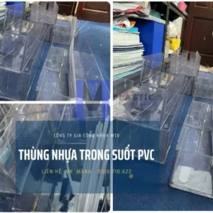 Thùng nhựa trong suốt PVC